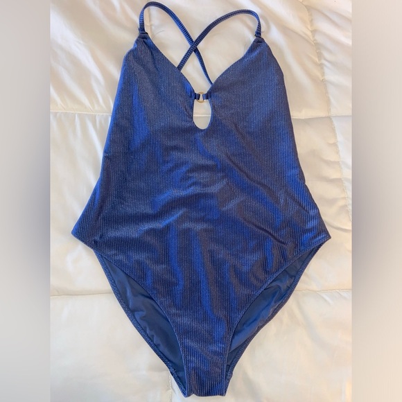 Aerie Women’s XL Blue One-Piece Cheeky Swimsuit - Picture 1 of 6
